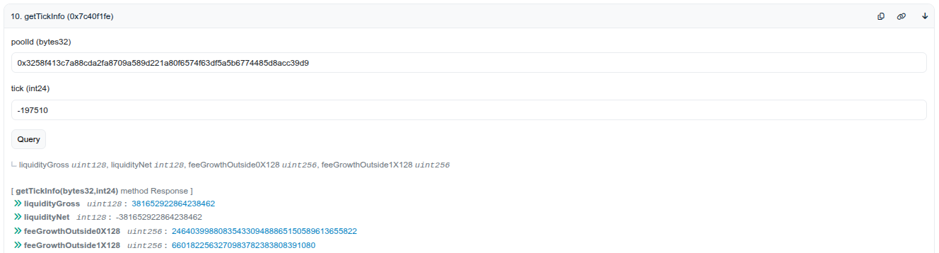 Hàm getTickLiquidity() của Uniswap V4