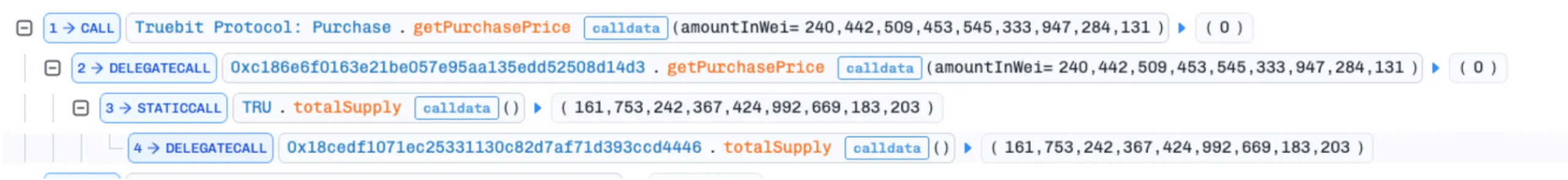 B1: Gọi hàm getPurchasePrice() để truy vấn lượng ETH