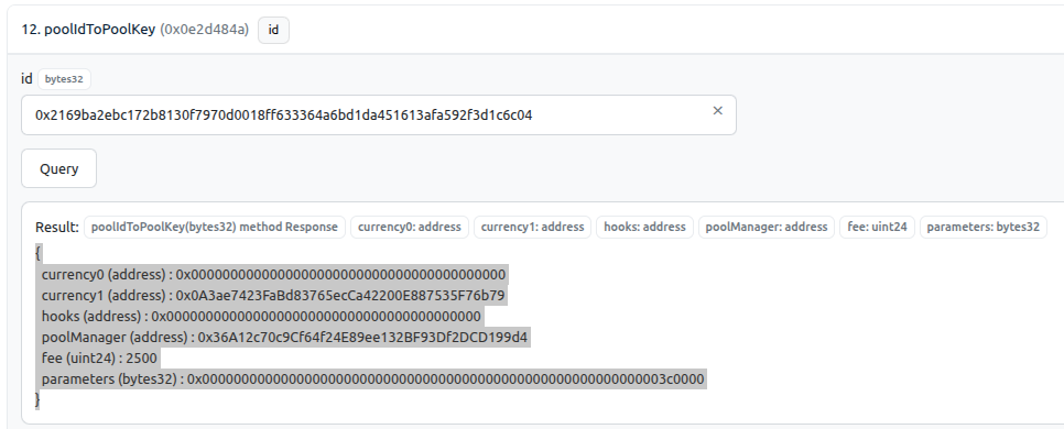 Gọi hàm poolIdtoPoolKey() từ PoolManager để lấy PoolKey