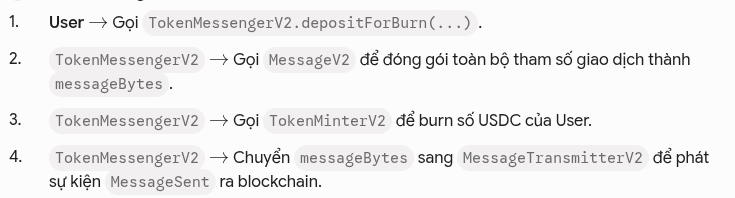 Luồng thực hiện burn ở chuỗi nguồn